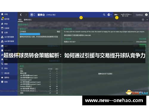 超级杯球员转会策略解析：如何通过引援与交易提升球队竞争力