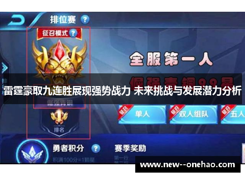 雷霆豪取九连胜展现强势战力 未来挑战与发展潜力分析